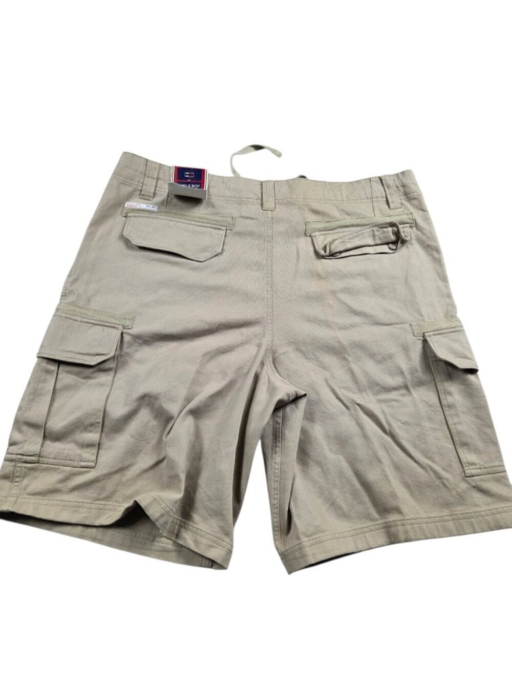 Bugle Boy Shorts Mens 40 Tan Cargo Outdoor Baggy Adjustable Tags Retro Flaw*